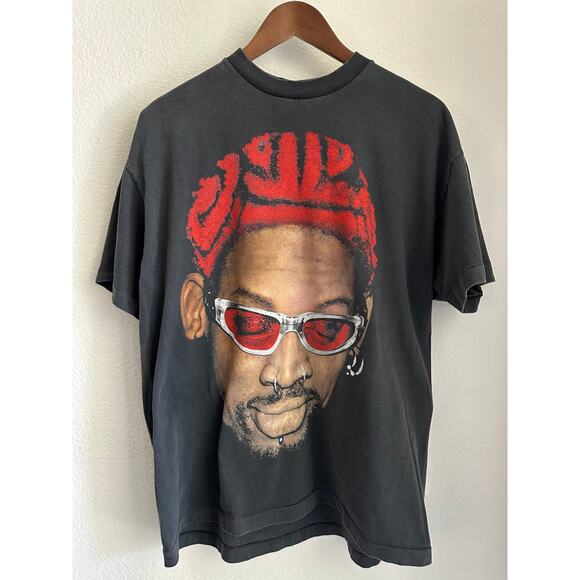 Dennis Rodman Vintage Reprint Single Stitch T-shirt Changes Tag - Picture 1 of 6